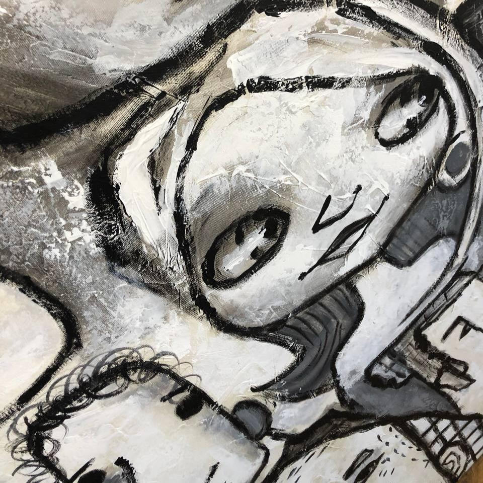 Figurative abstract art CLOSE PEOPLE