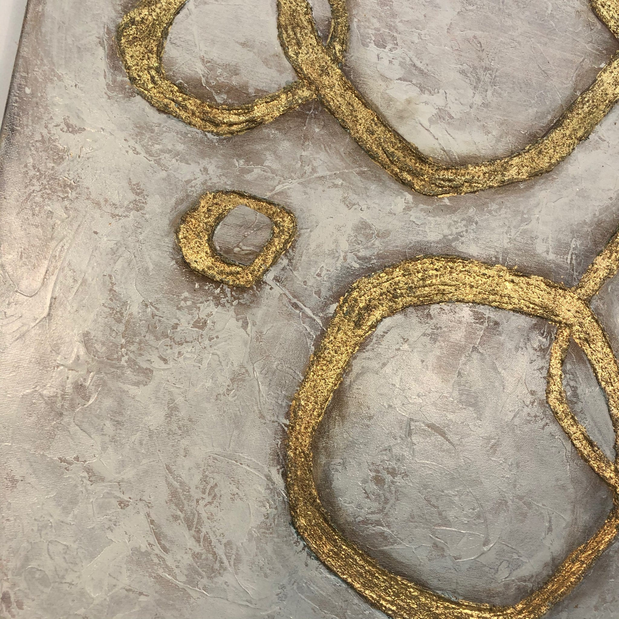 Luxury neutral abstract painting GOLDEN TWIST