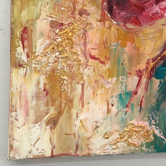 Vivid textured abstract painting SECRET DREAMS