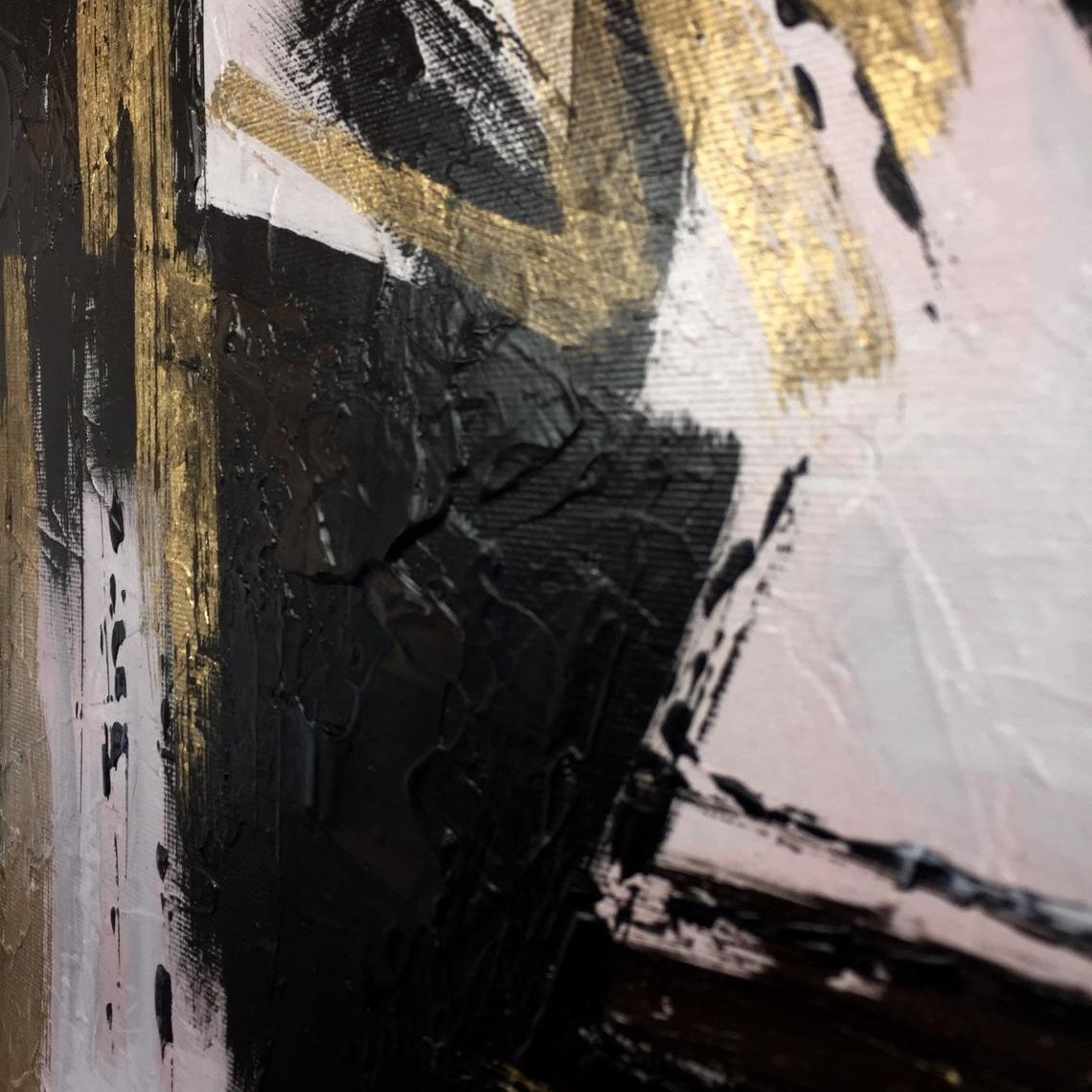 Black and white painting INFATUATION