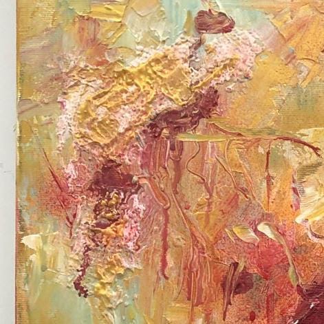 Vivid textured abstract painting SECRET DREAMS