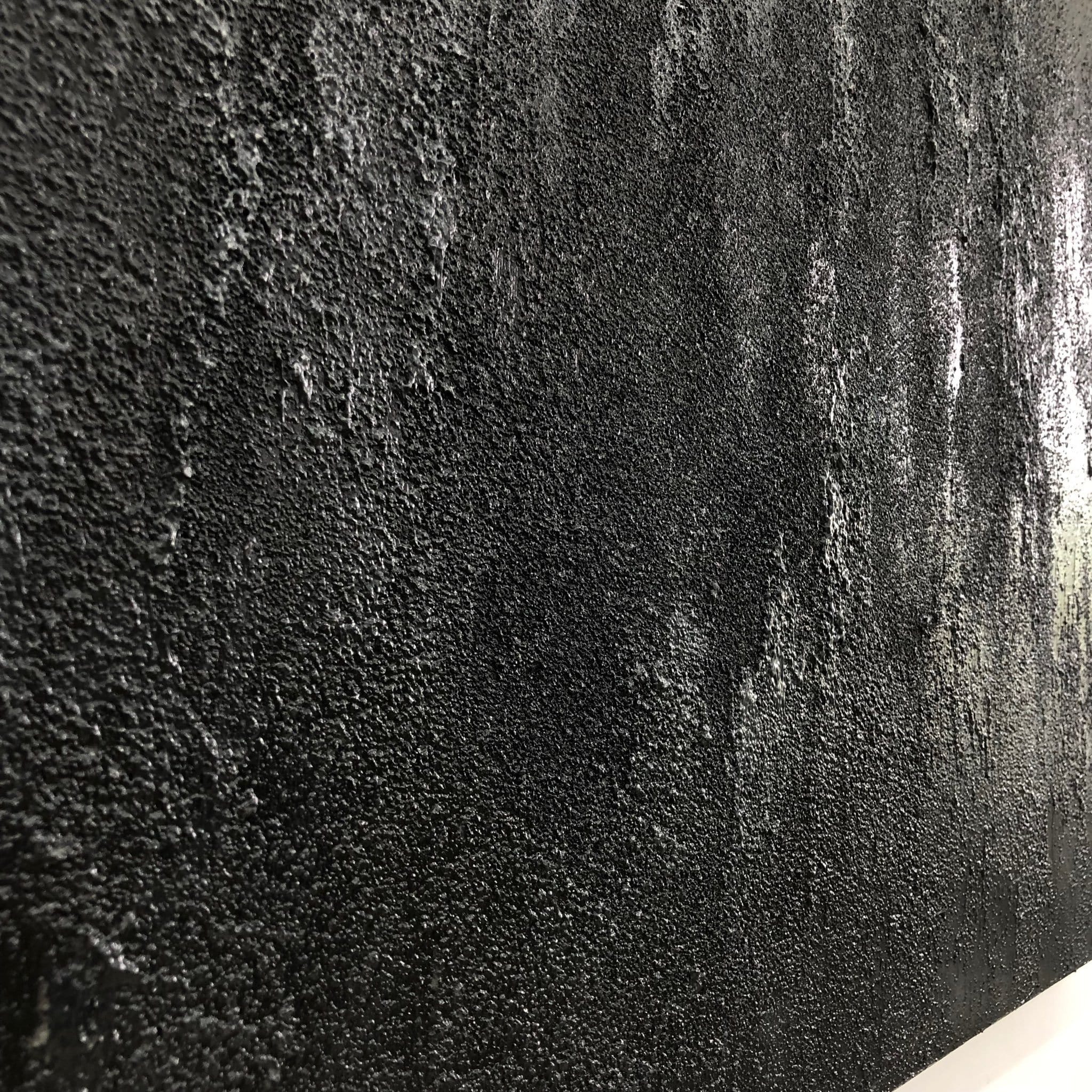 Abstract black heavy textured art TOTAL BLACK