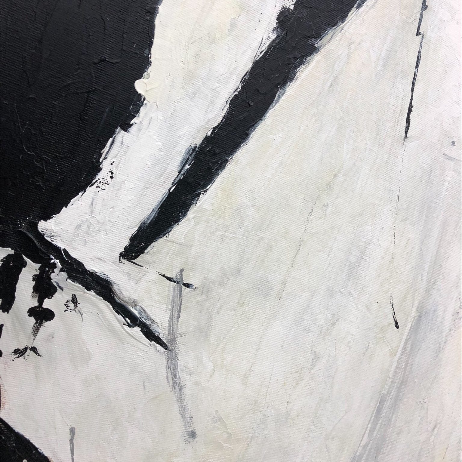 Minimalist black and white painting POTENTIAL