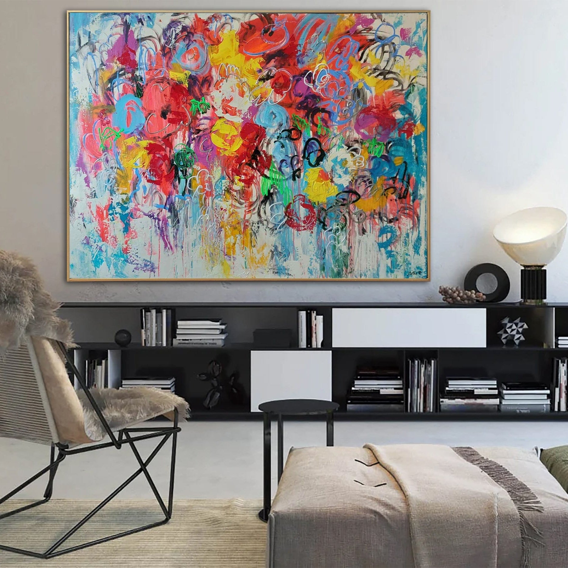 Expressive contemporary wall art VIVID GRAFFITI