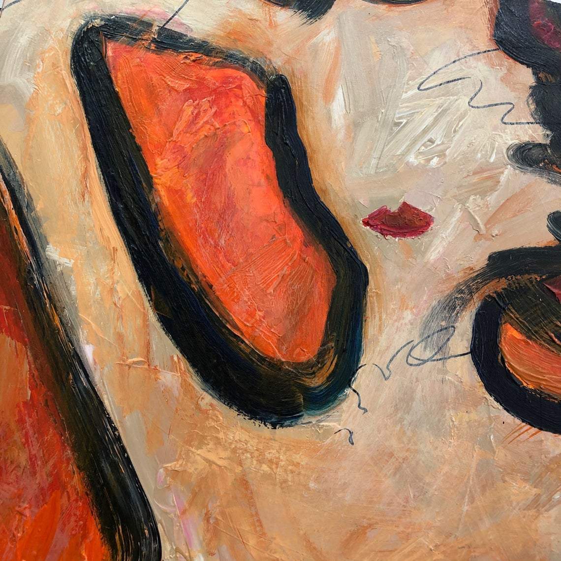 Modern vibrant expressive abstract art set WOMEN'S EVENING