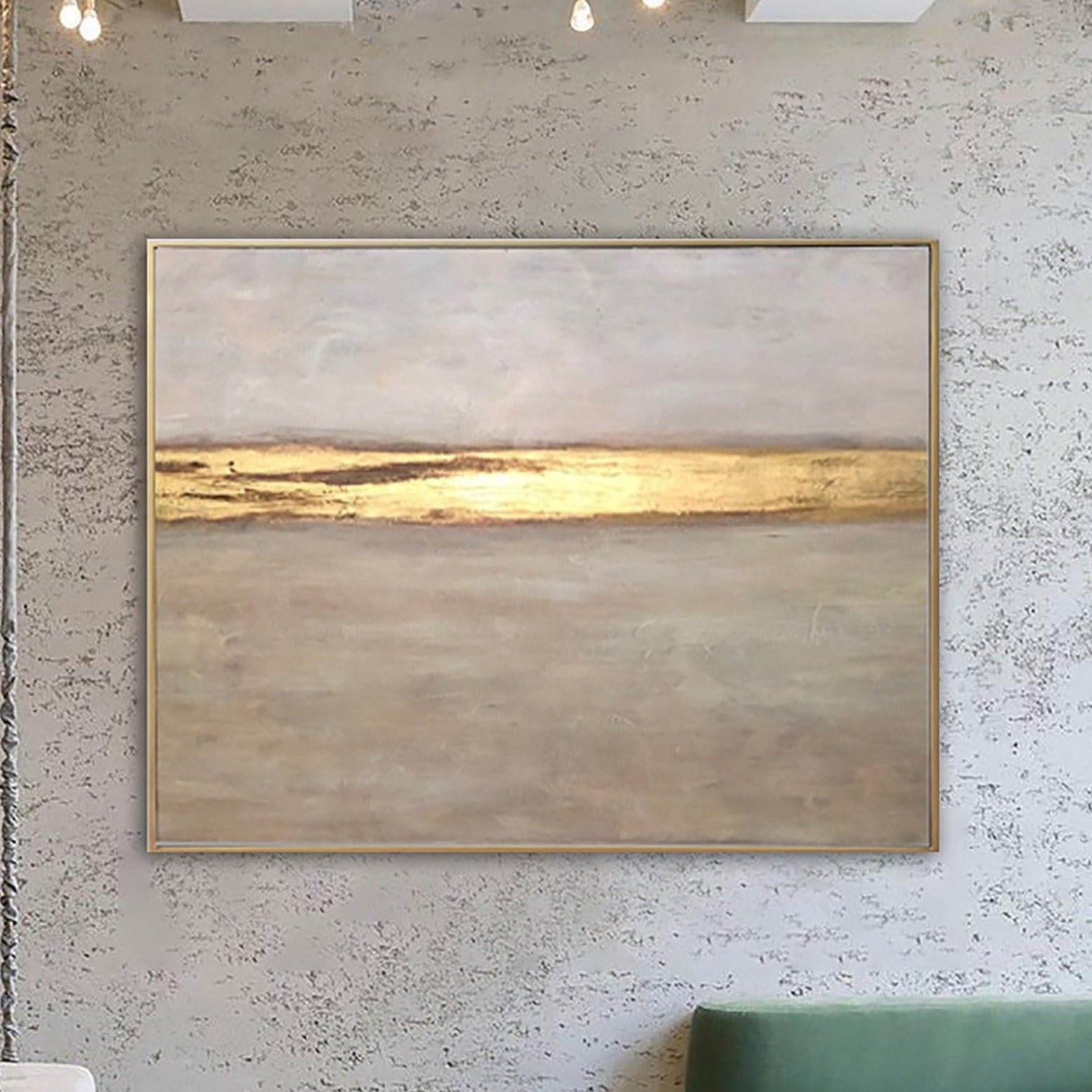 Oversize wall art abstract GOLDEN HEAVEN