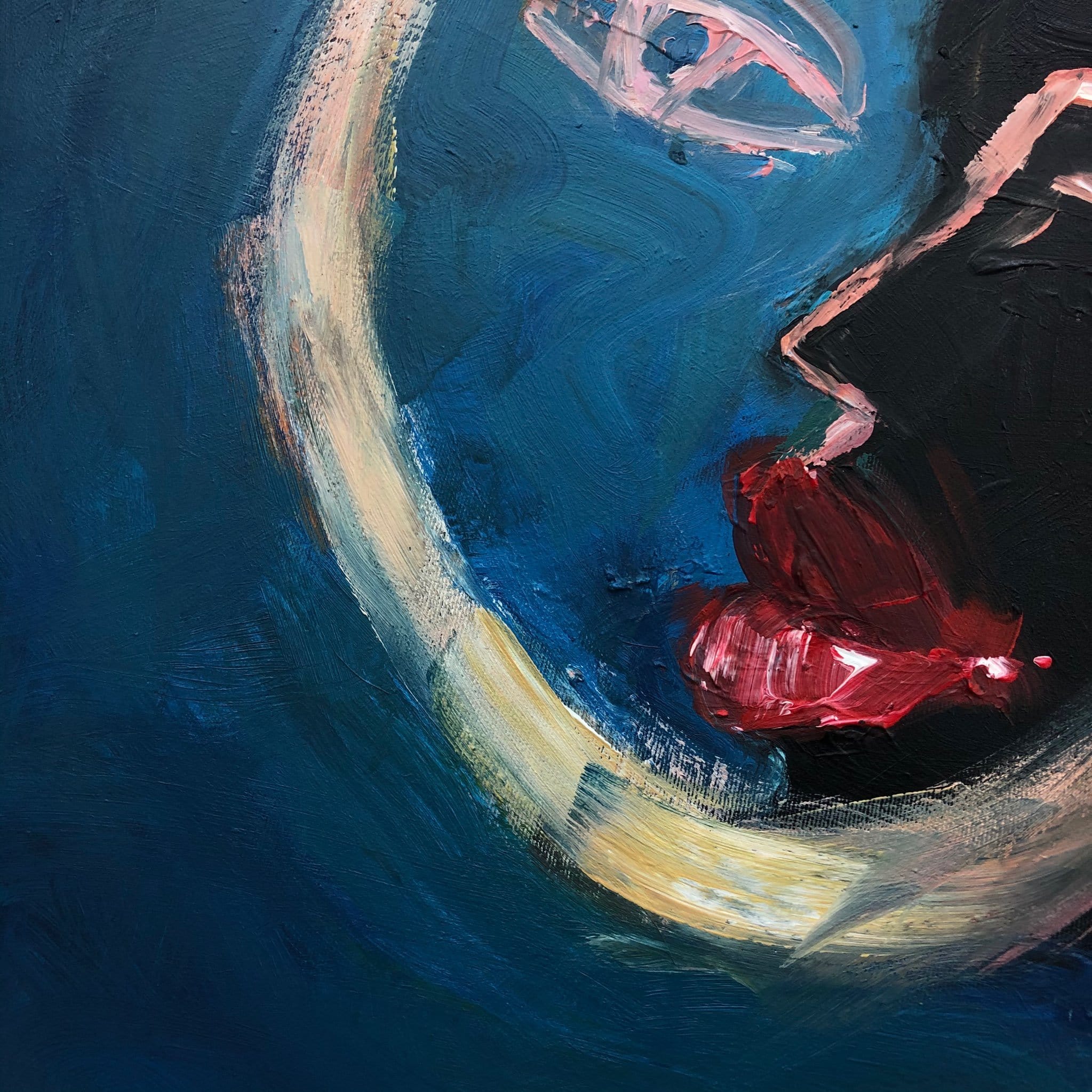 Abstract emotional faces wall art SPLIT