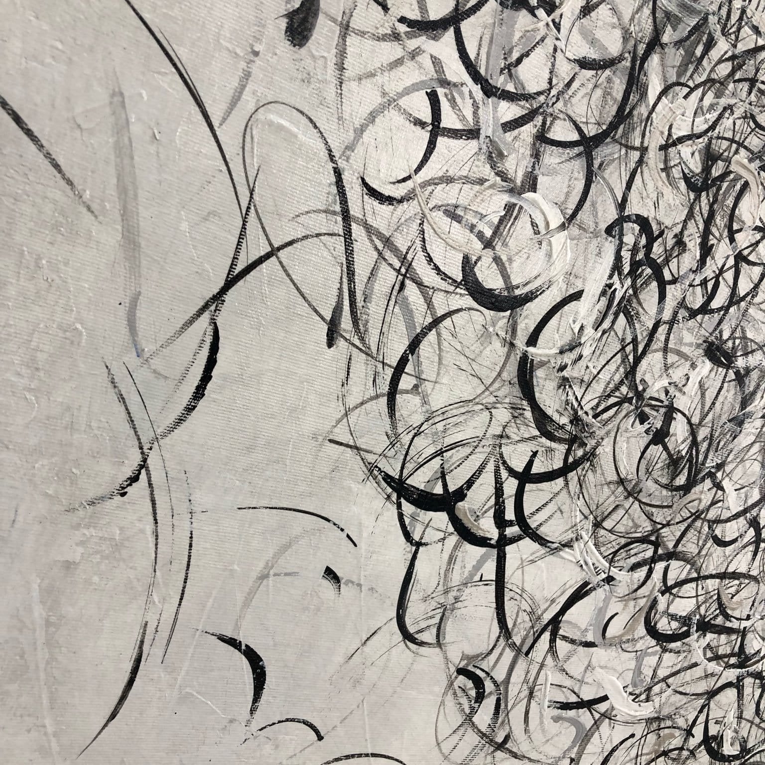 Romantic abstract painting BLACK HEART