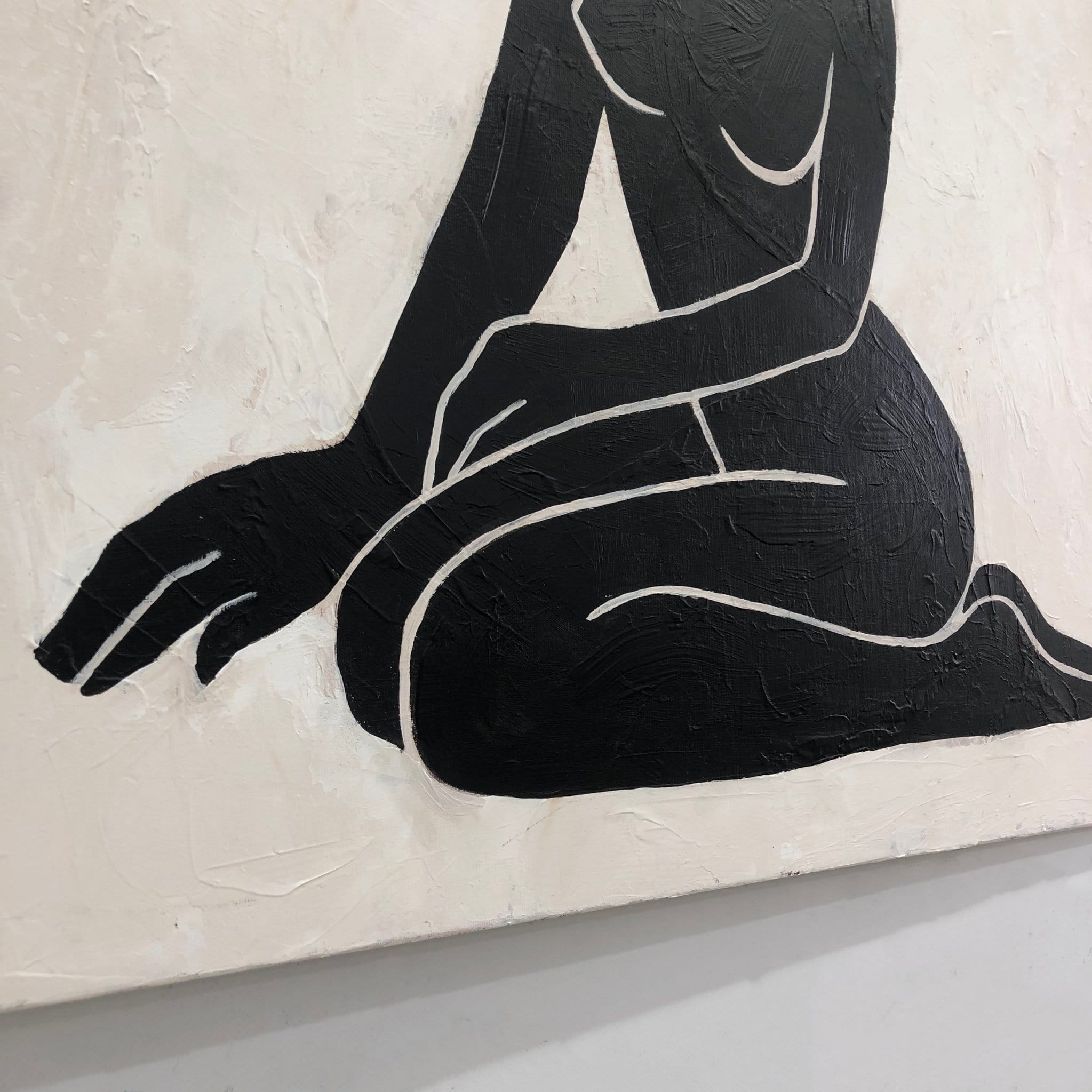 Monochrome figurative abstract art NAKED BEAUTY