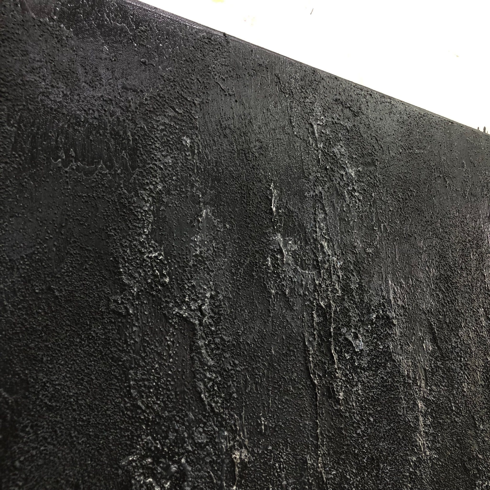 Abstract black heavy textured art TOTAL BLACK