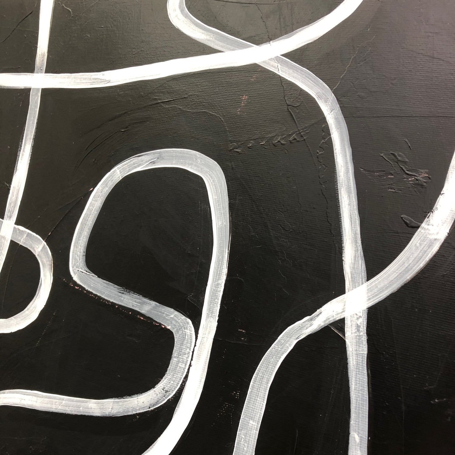 Neutral colors minimalist geometric art BLACK MAZE