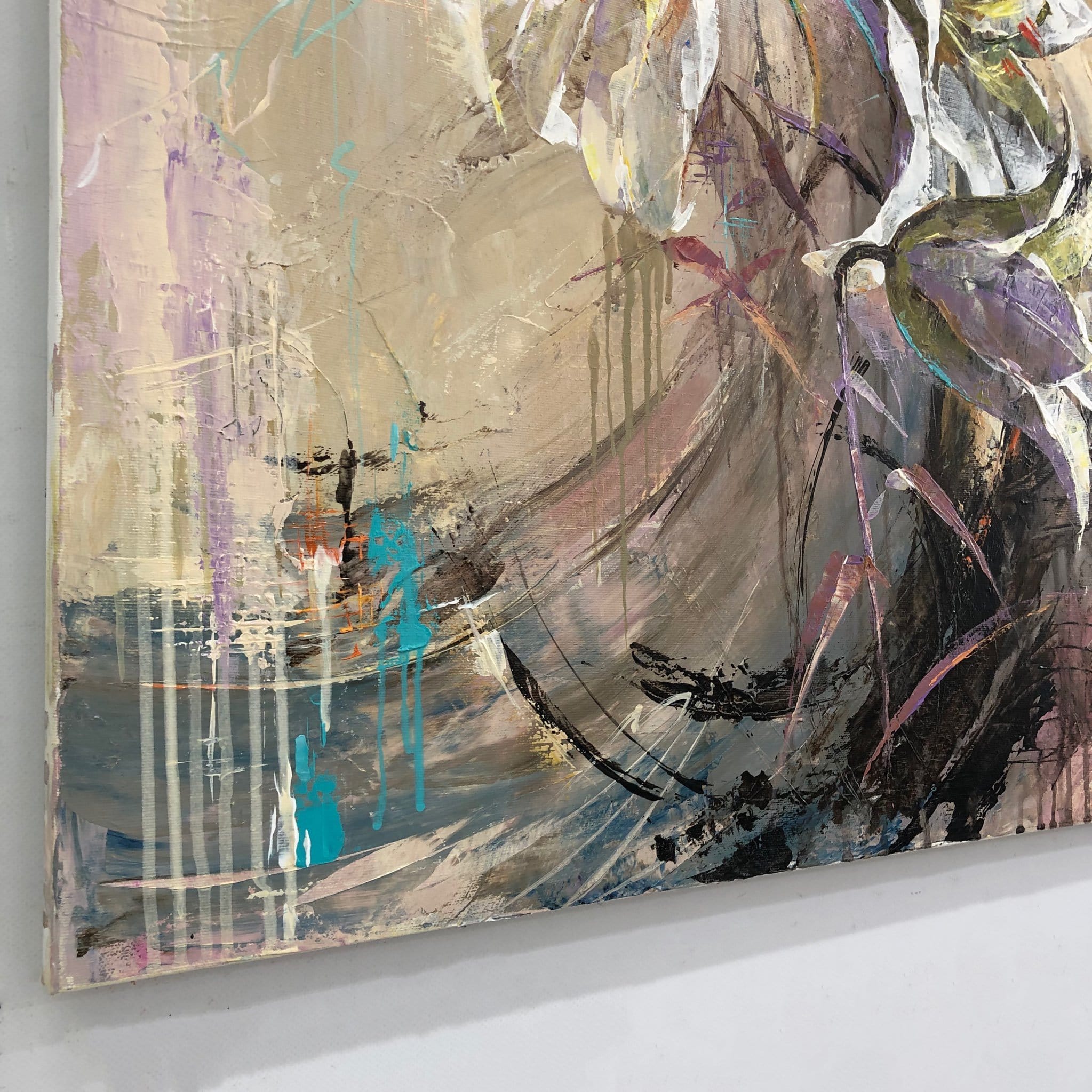 Flower abstract art BOUQUET OF LILIES