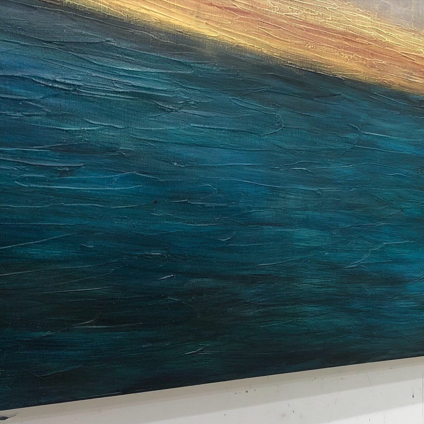 Ocean painting oil abstract WATERSCAPE