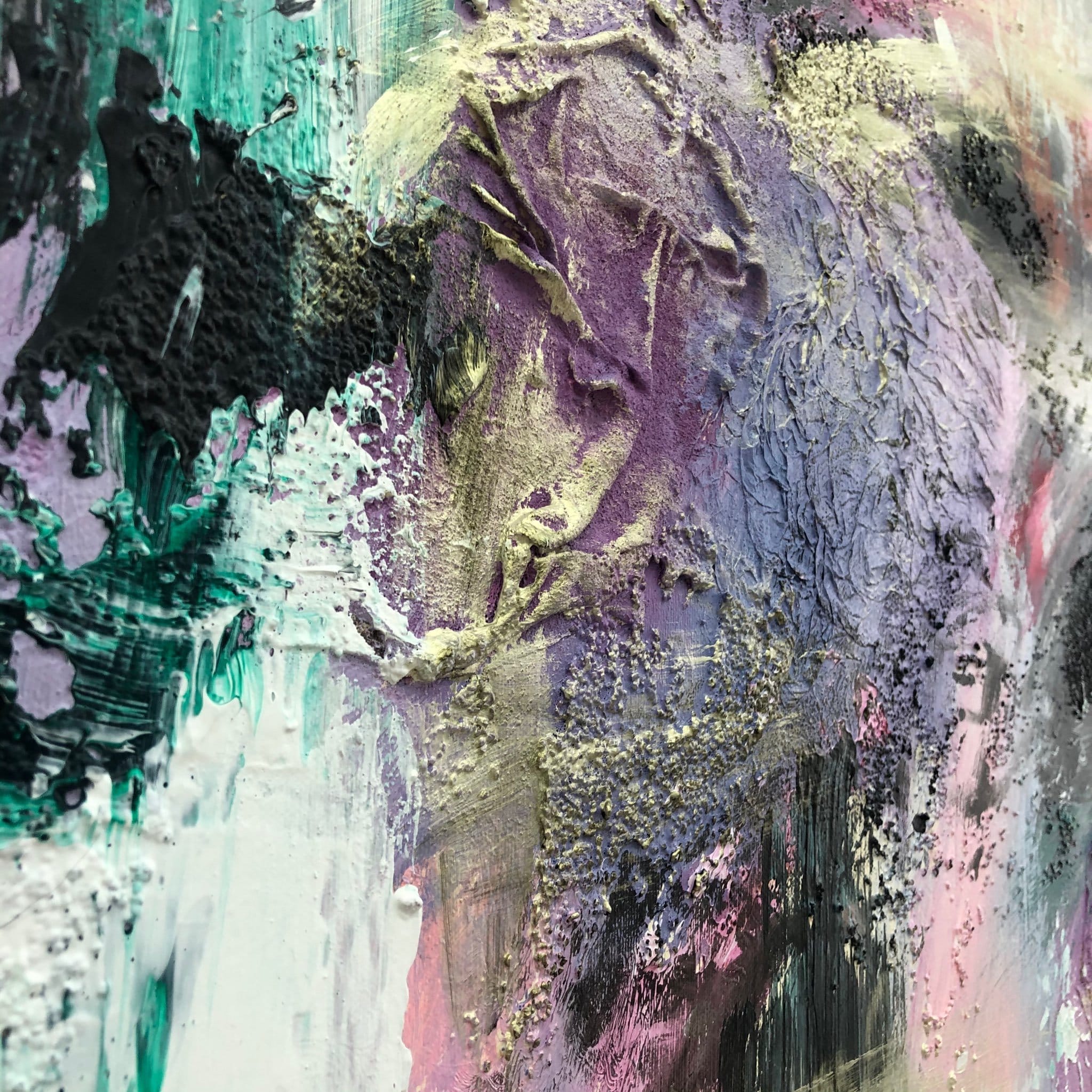 Colorful abstract energetic strokes art BRIGHT MORNING