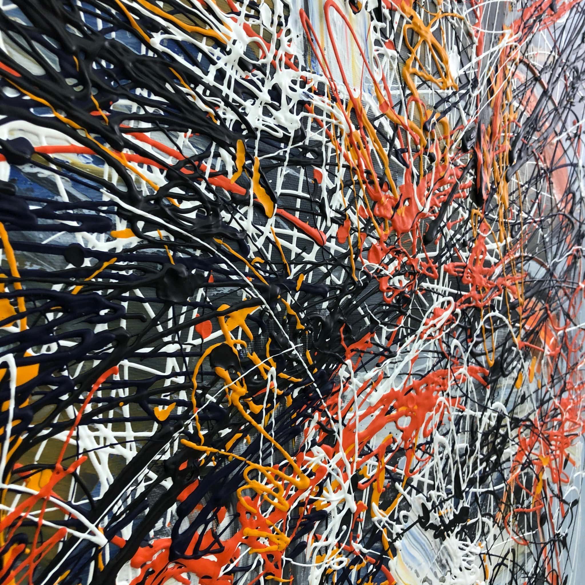 Large abstract painting BLOSSOMING DREAMS