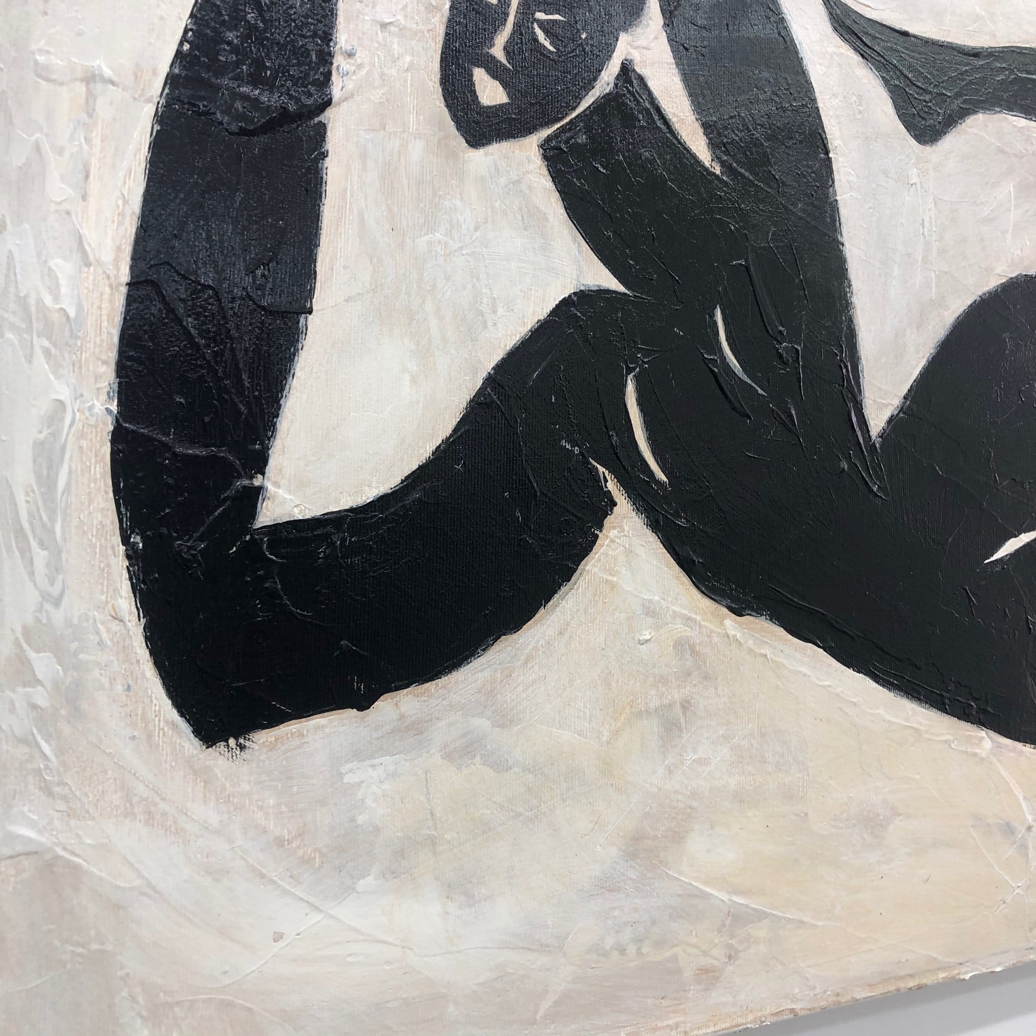 Figurative abstract painting FALLING THROUGH