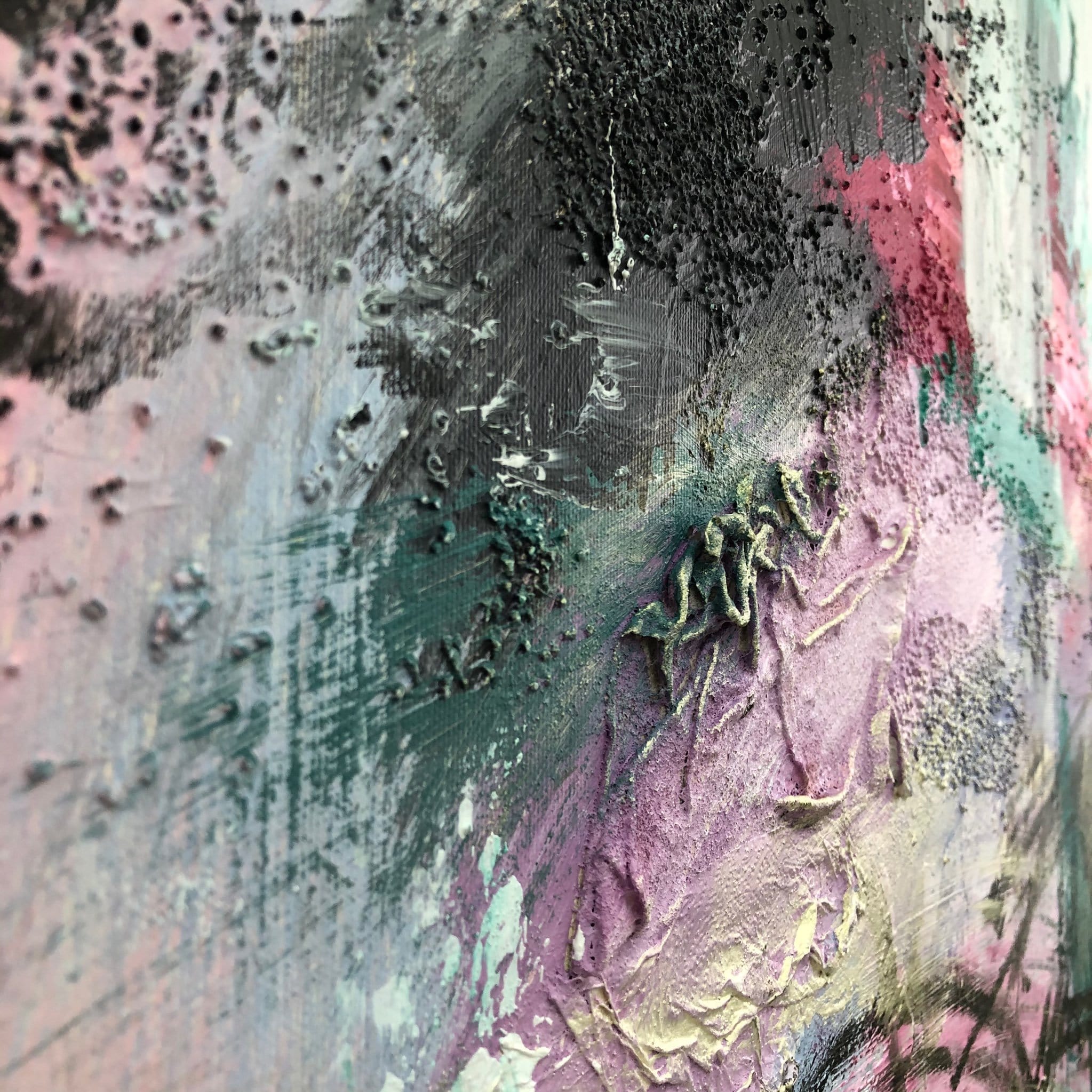 Colorful abstract energetic strokes art BRIGHT MORNING