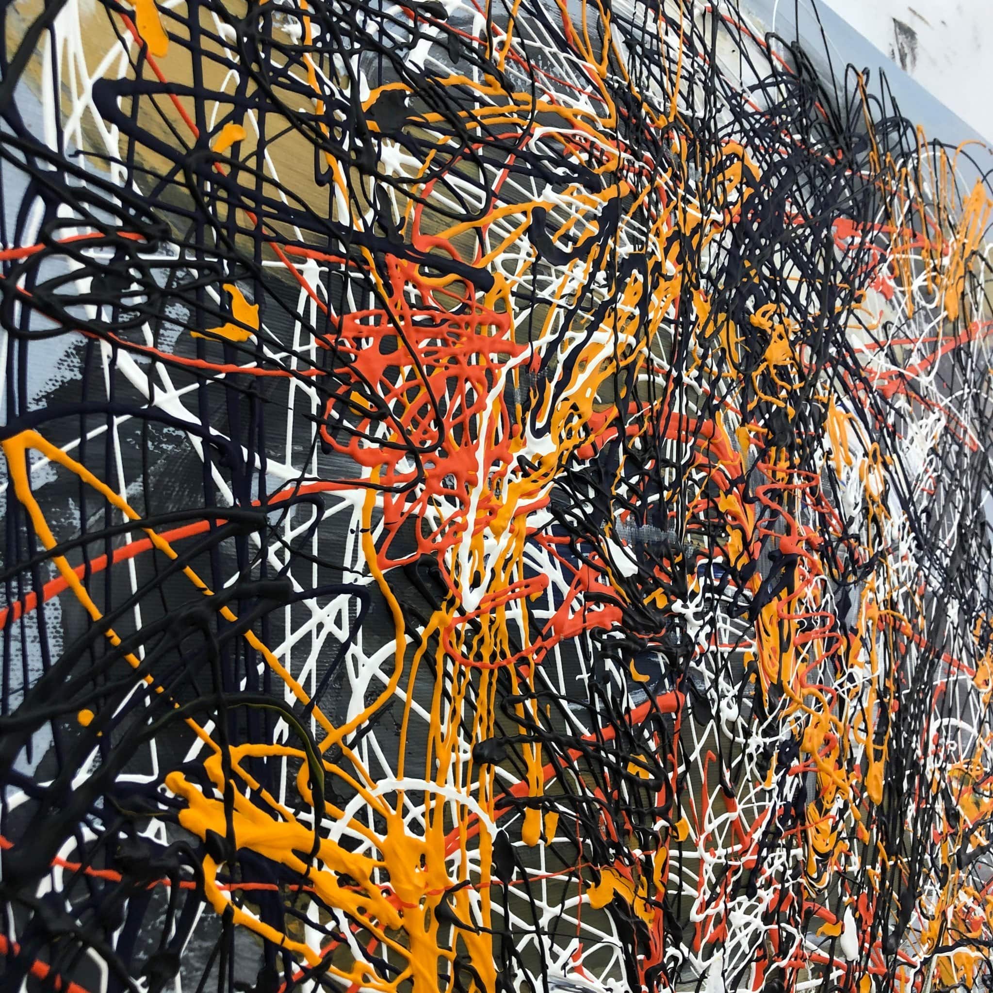 Large abstract painting BLOSSOMING DREAMS