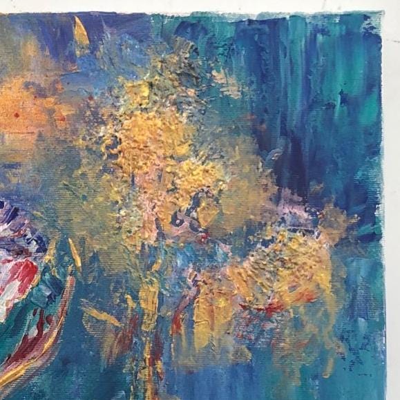 Vivid textured abstract painting SECRET DREAMS