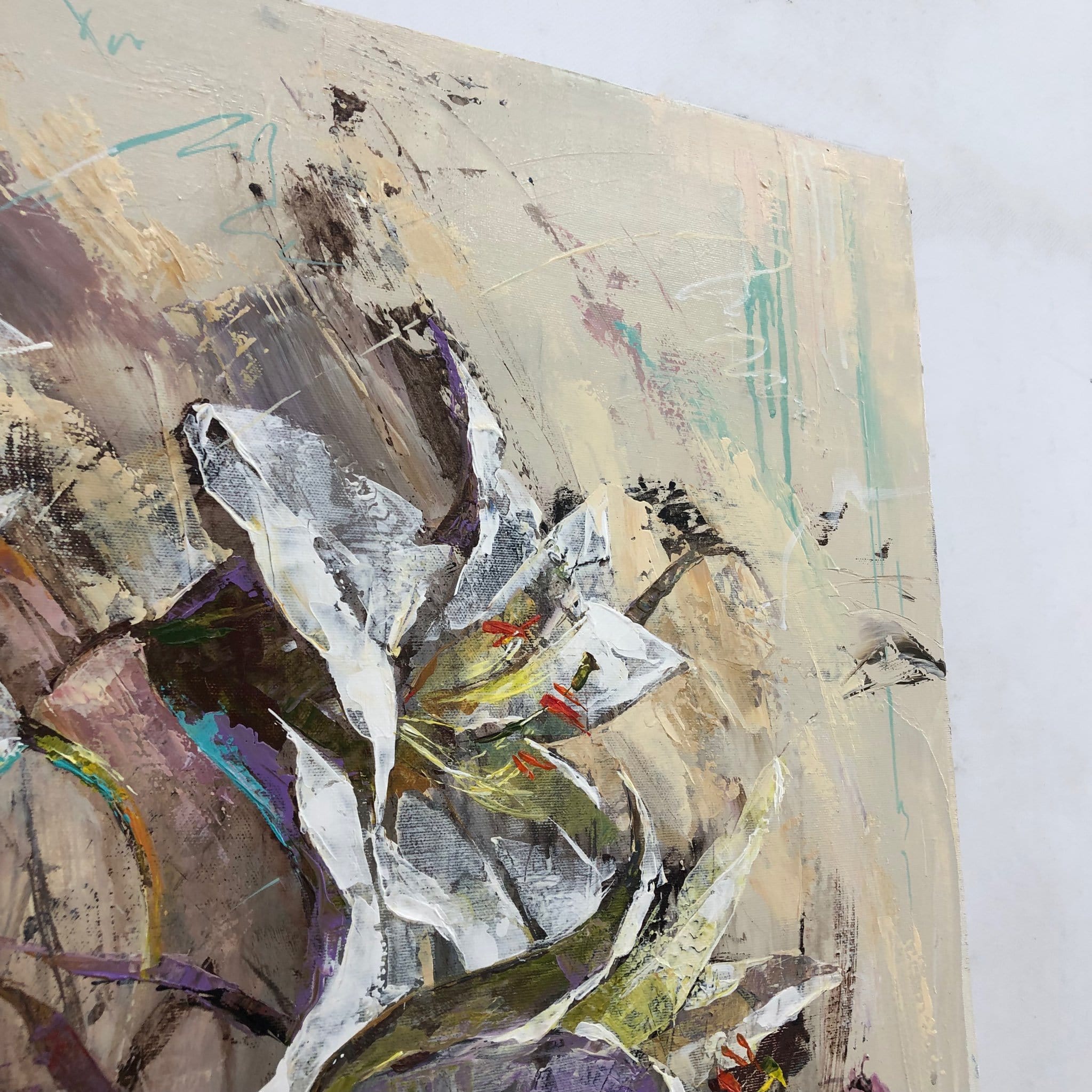 Flower abstract art BOUQUET OF LILIES