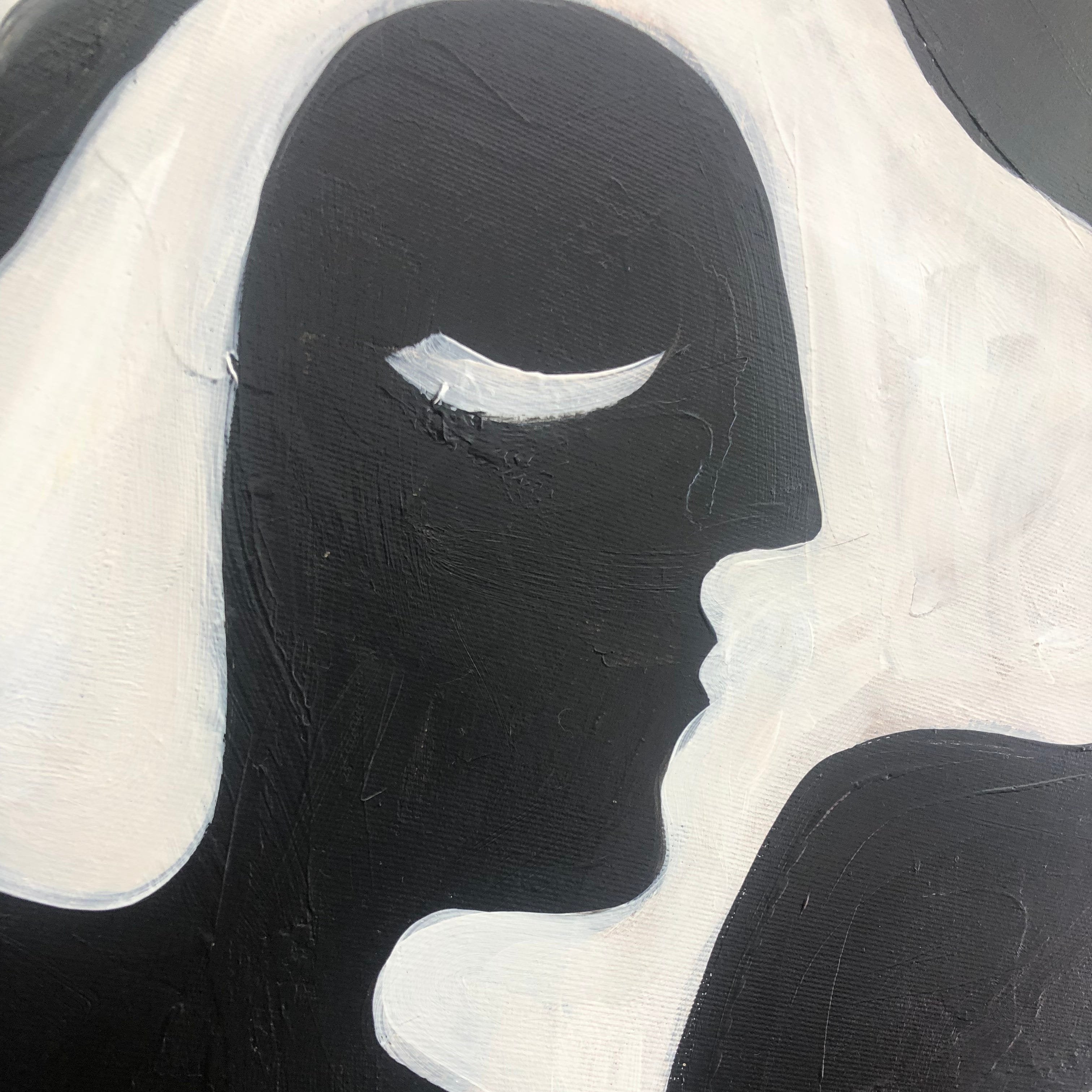 Black and white figurative art UPSIDE DOWN