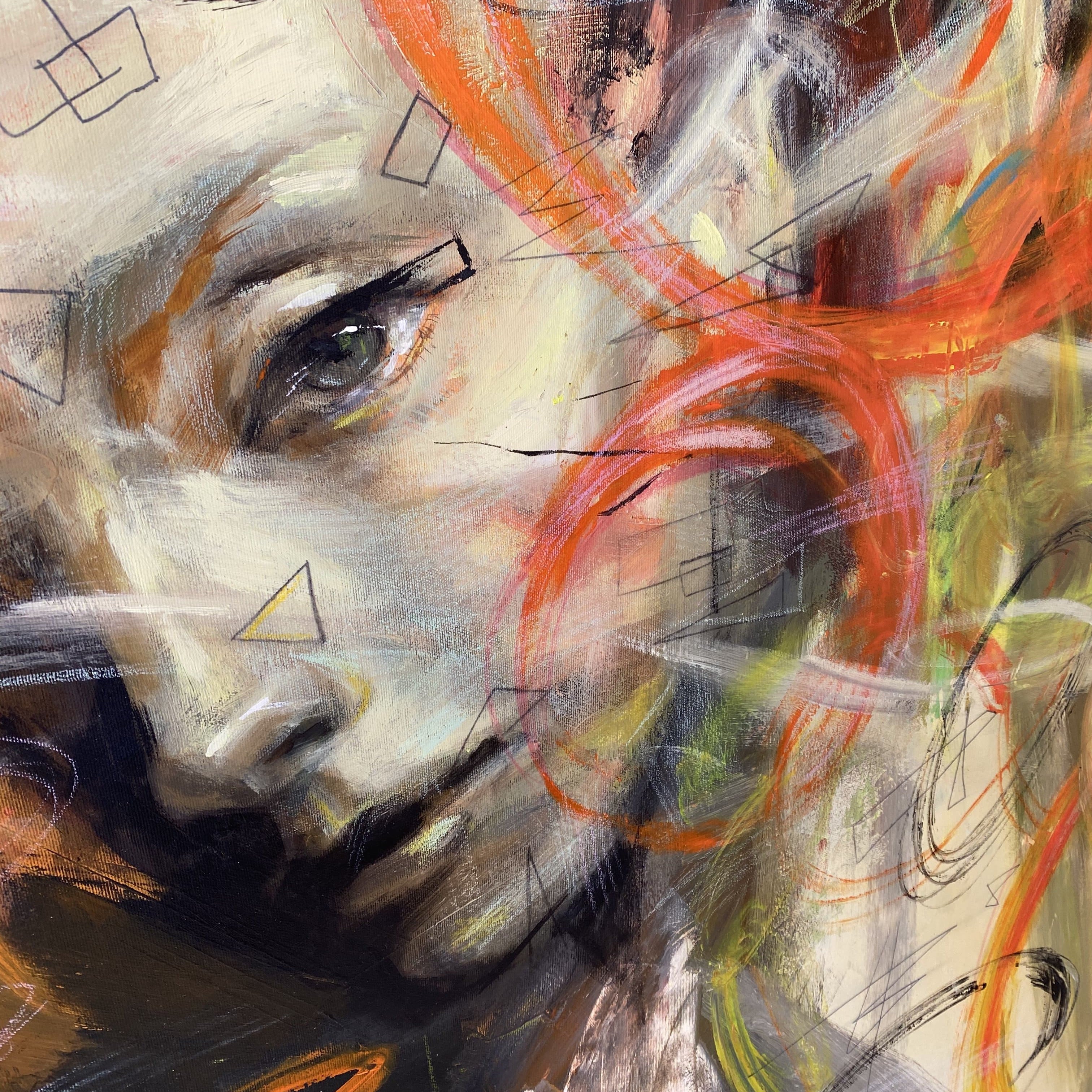 Figurative painting original FIERY SOUL