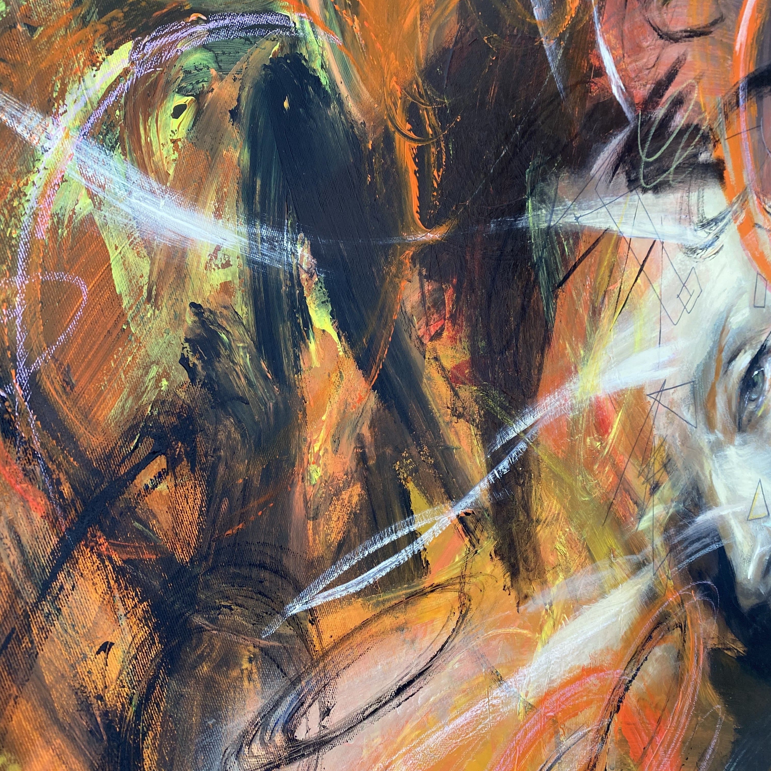 Figurative painting original FIERY SOUL