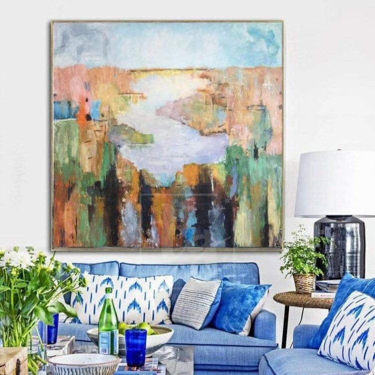 Modern abstract colorful painting COLORS OF NATURE