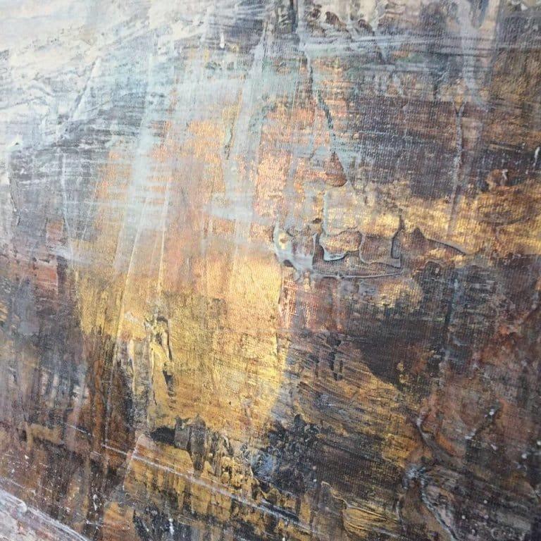 Modern luxury metallic abstract painting NIGHT SKY