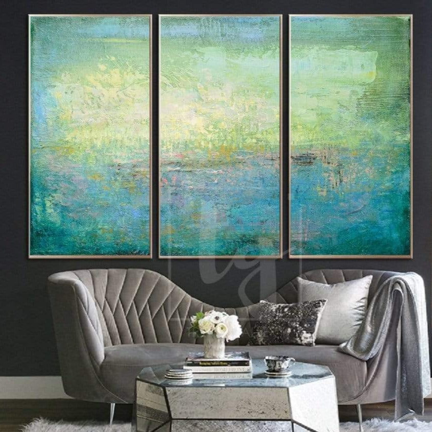 TURQUOISE MEADOW 3P 36"x54" | 3P 91x137 cm