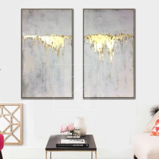 GOLDEN WATERFALL 2P 36"x36" | 2P 91x91 cm