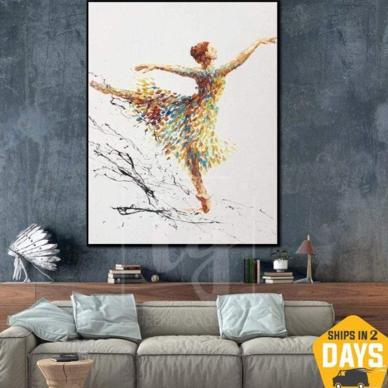Abstract Wall Art Paintings, Ballet Dancer Painting, Modern