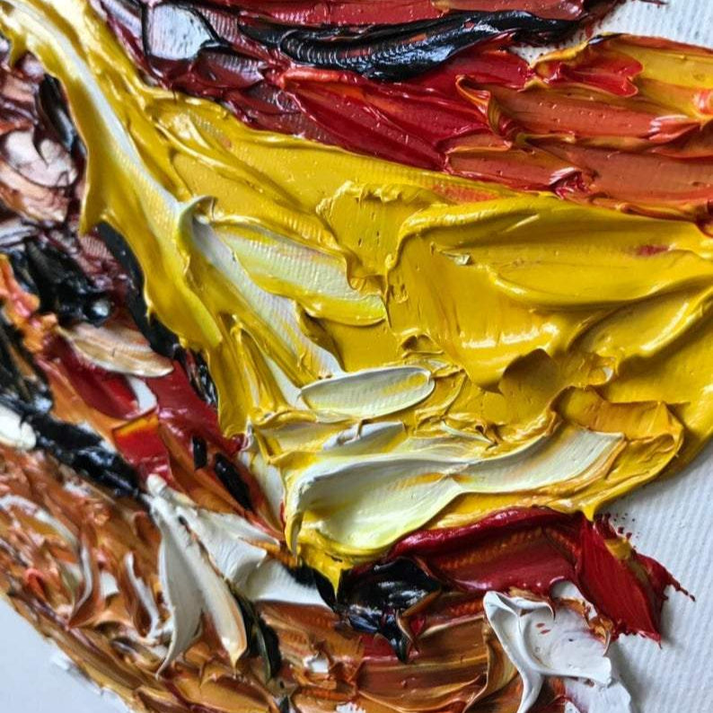 Abstract food painting BEEF AND BUN