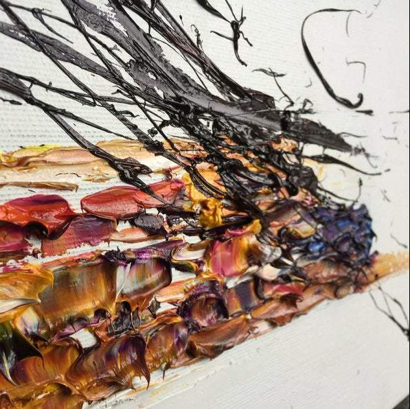 Vibrant abstract symbolic painting SENTENCE