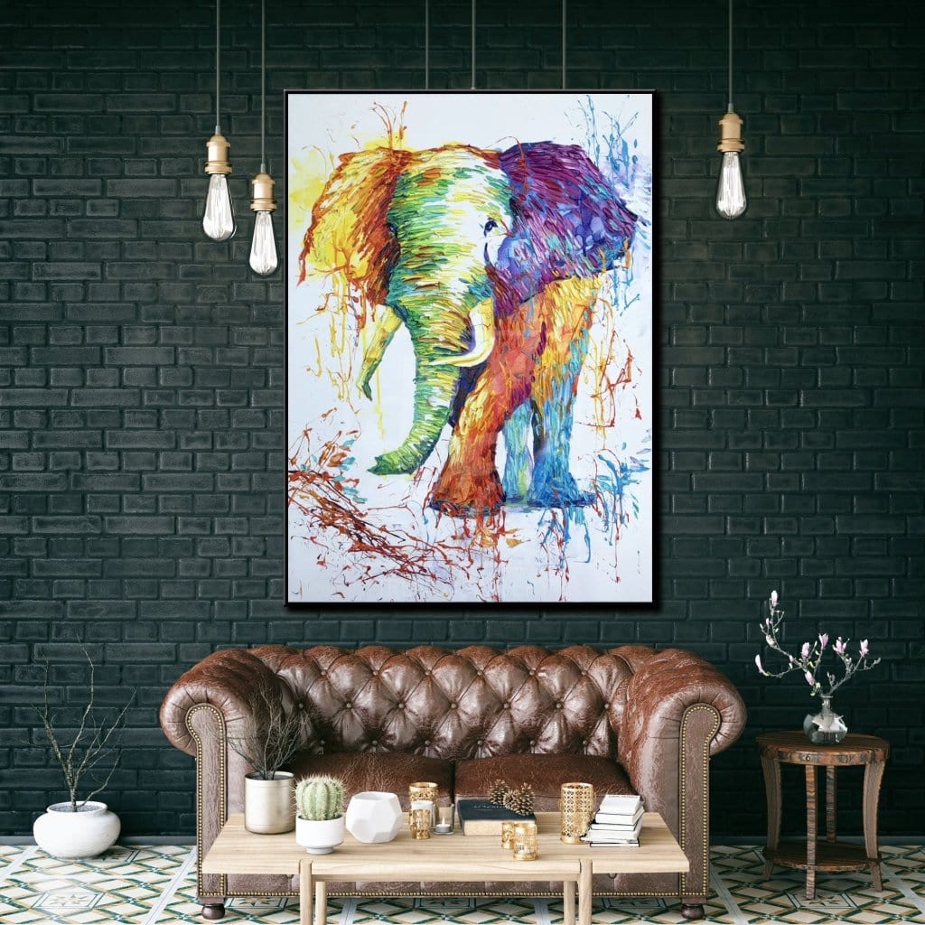 Colorful animal art for walls FESTIVAL ELEPHANT