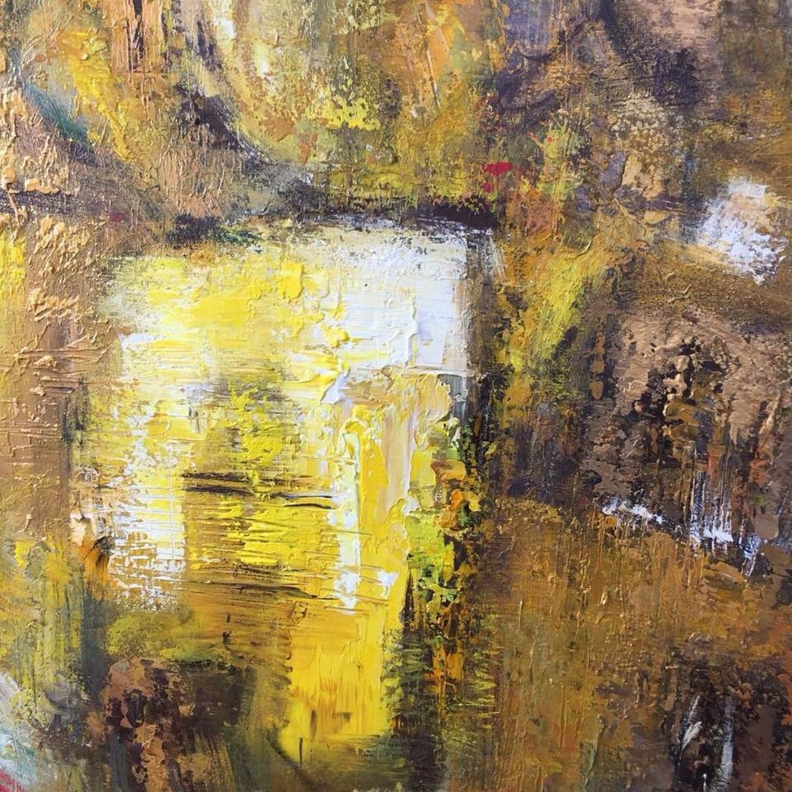 Gold abstract artwork GOLDEN ELEGANCE