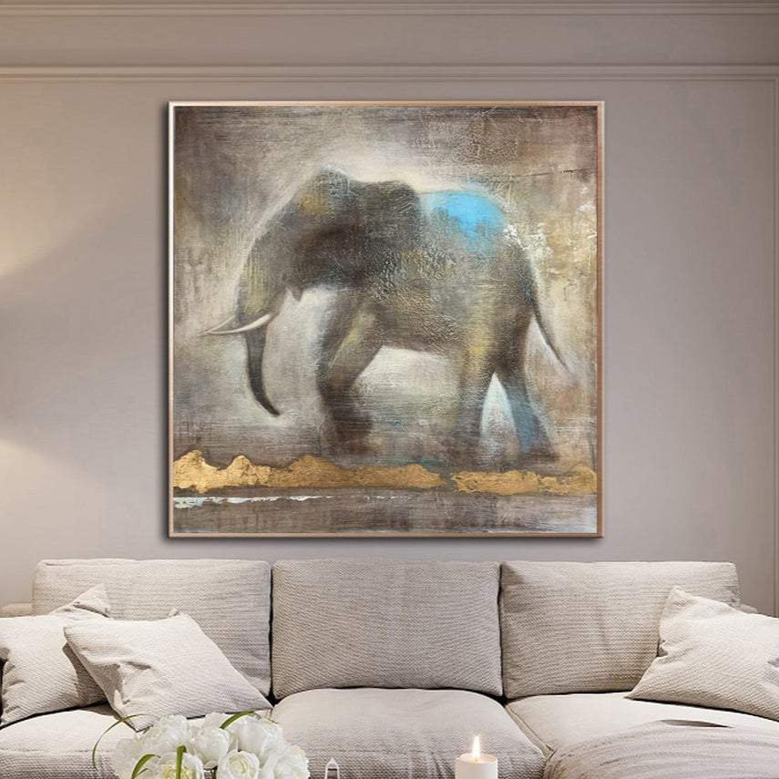 ELEPHANT IN THE FOG 32"x32"
