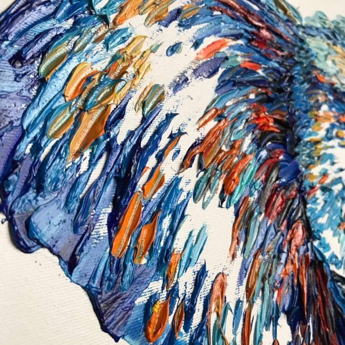 Abstract animal paintings on canvas FOREGOER