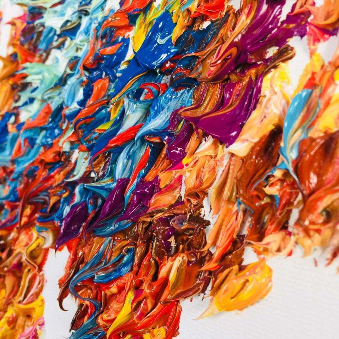 Abstract animal and cowboy art UNBRIDLED SOUL