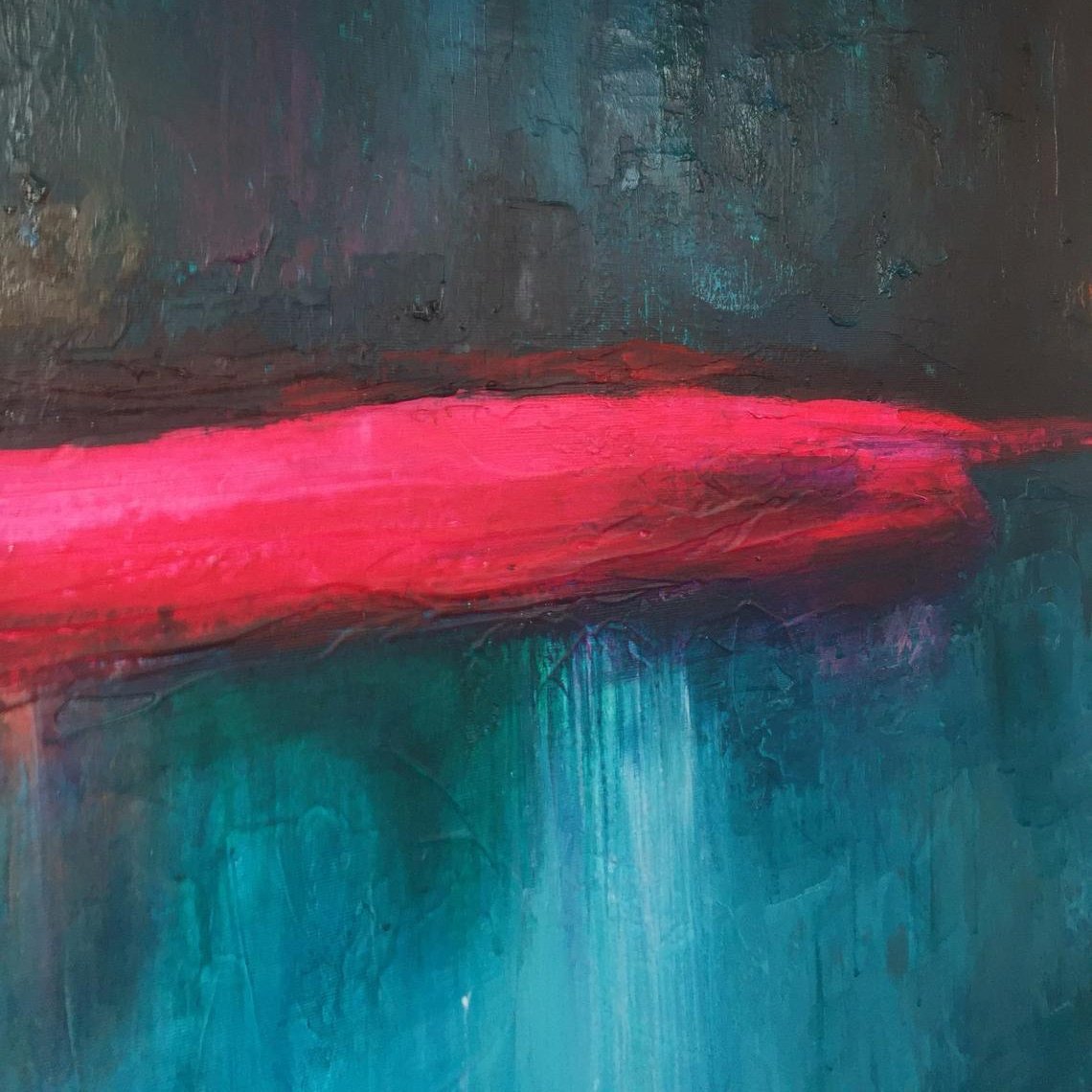 Original blue ocean painting OPAL