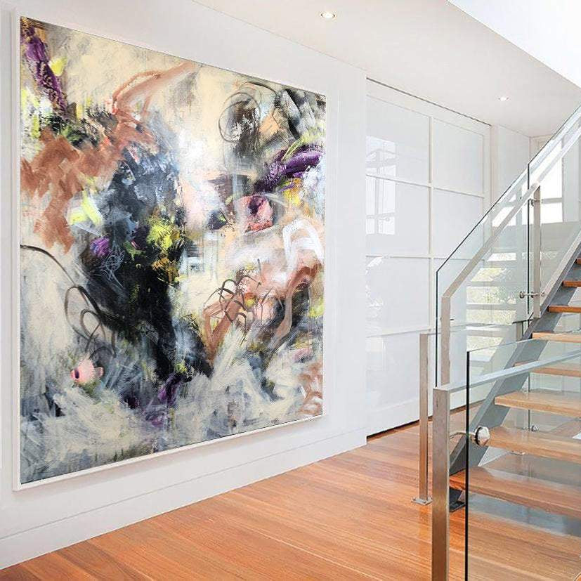 Abstract color spots creative art PEARL MORNING