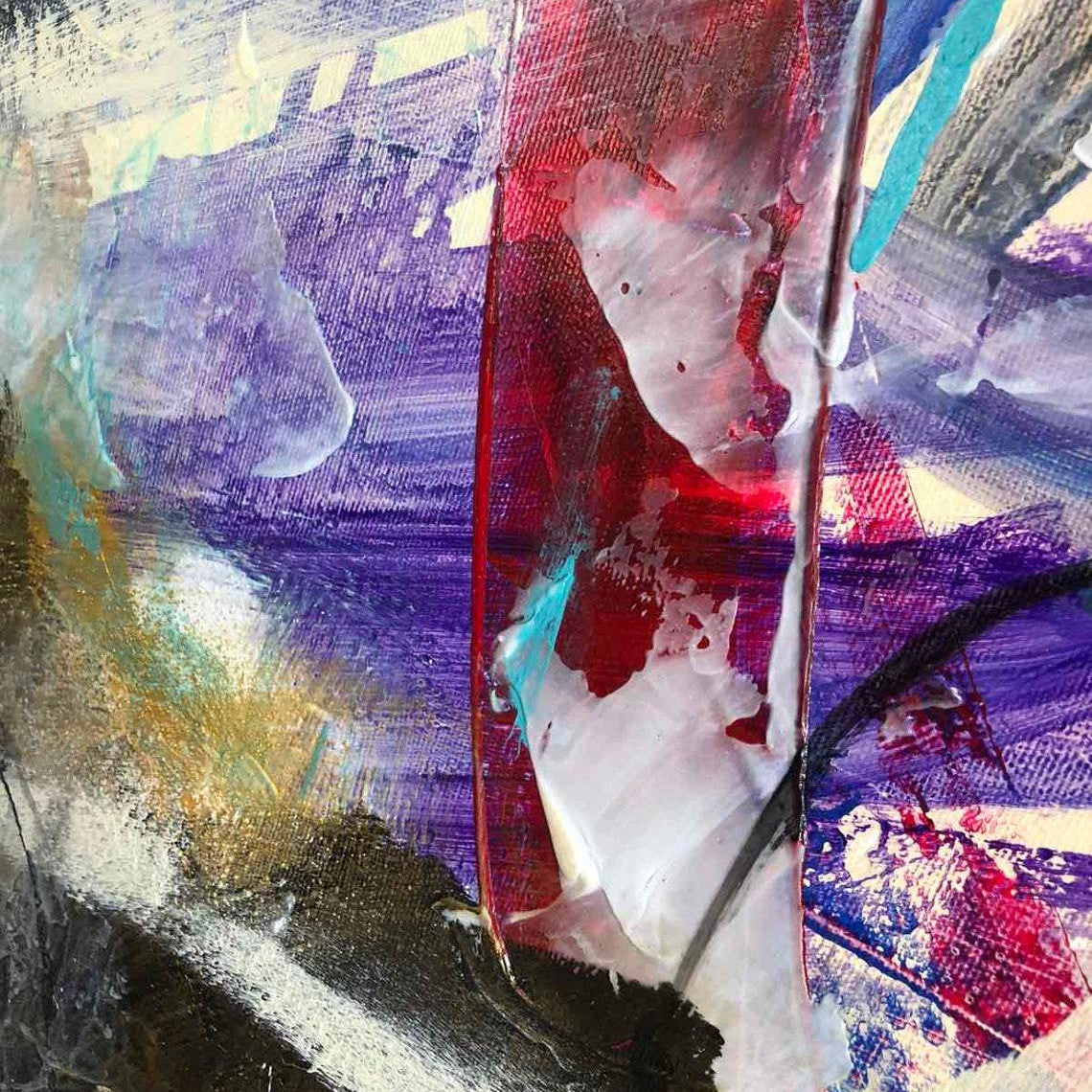 Abstract soft and bold brushstrokes painting EXCEPTIONALLY