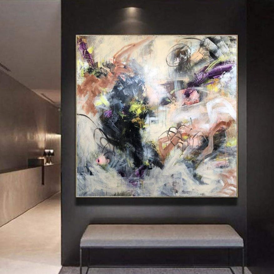 Abstract color spots creative art PEARL MORNING