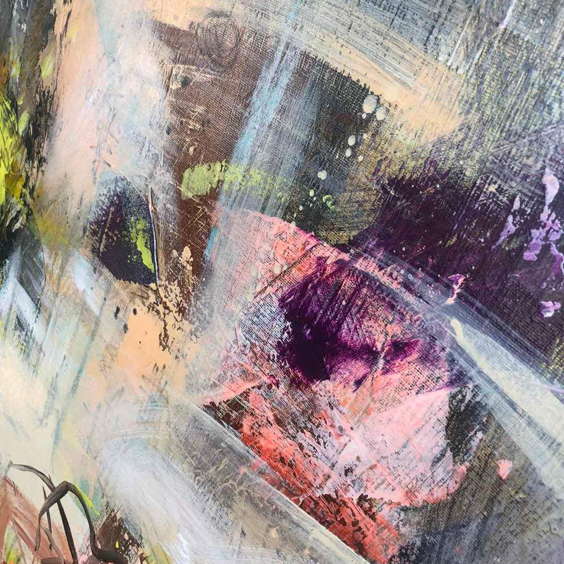 Abstract color spots creative art PEARL MORNING