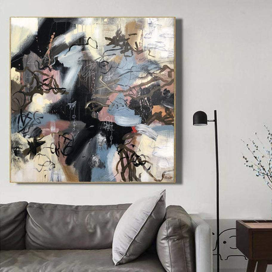 Colorful custom oil painting on canvas SONG OF STONES