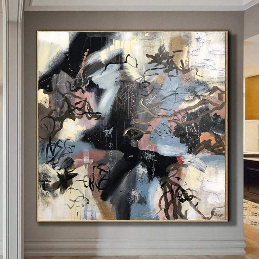 Colorful custom oil painting on canvas SONG OF STONES