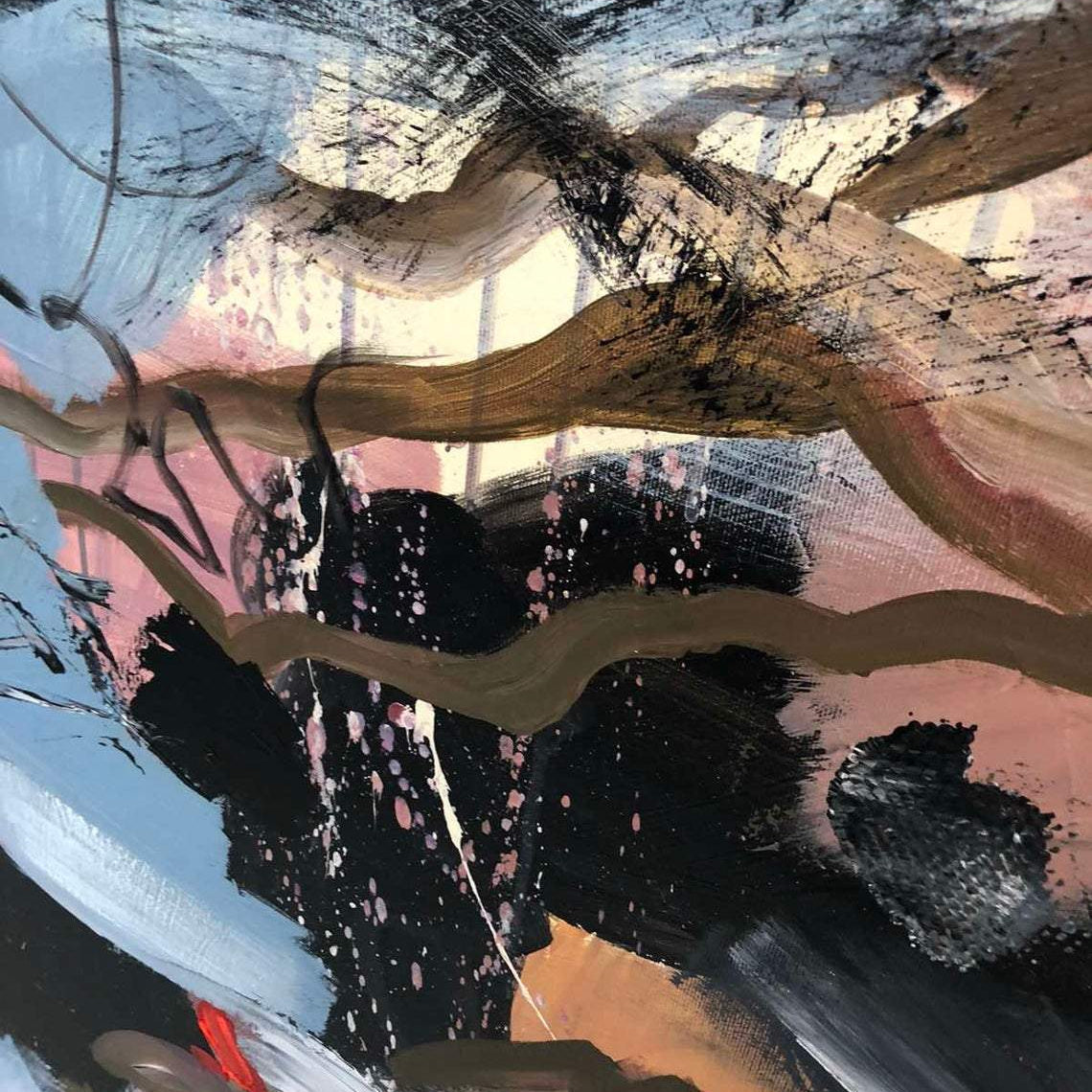 Colorful custom oil painting on canvas SONG OF STONES