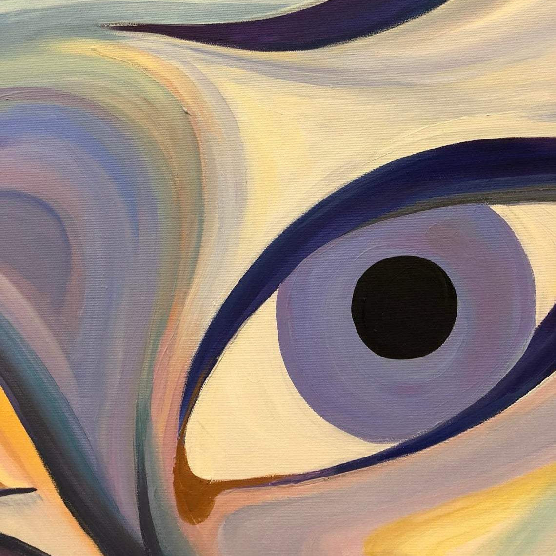 Contemporary abstract colorful painting EYES OF TRUTH