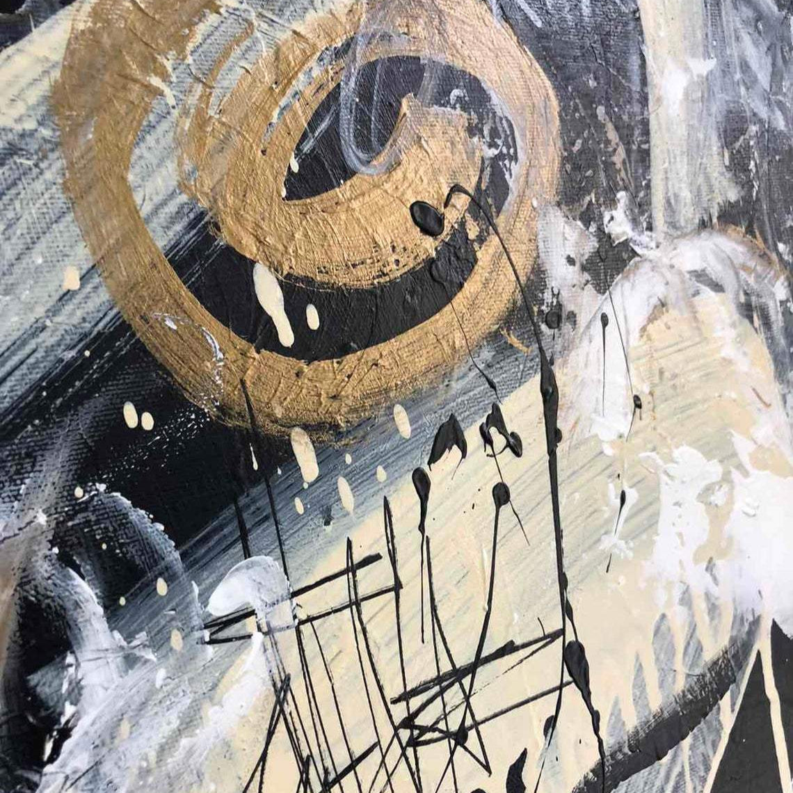 Expressive abstract art on canvas THESE ARE THE SIGNS