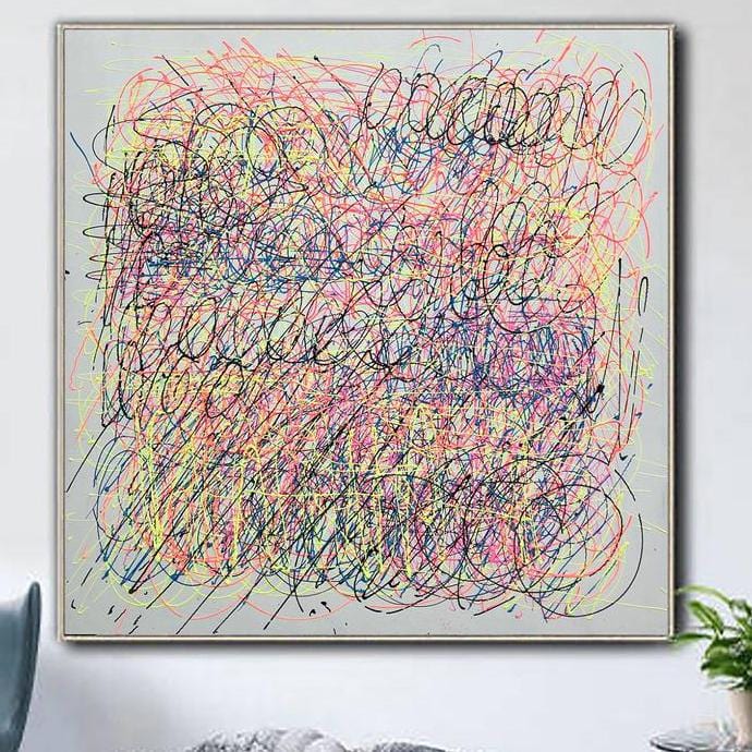 Dynamic paint splatter artwork ENDLESS LINE